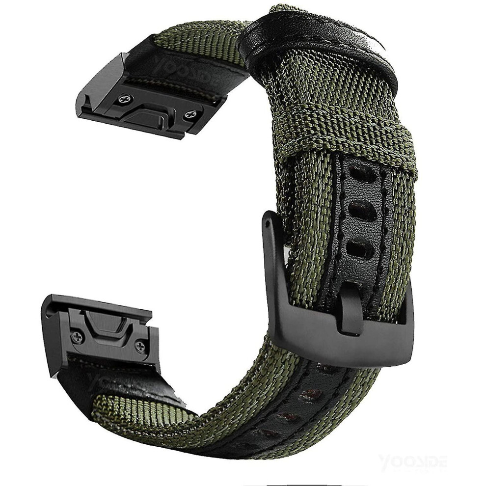 22 Mm Nylon Strap Is Suitable For Garmin Fenix 5/Fenix 6 (Green) Green 9353840613871