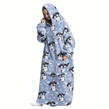 (Dog) Ultra Soft Oversized Sherpa Fleece Hoodie Blanket for Women and Men