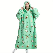 (Avocado) Ultra Soft Oversized Sherpa Fleece Hoodie Blanket for Women and Men