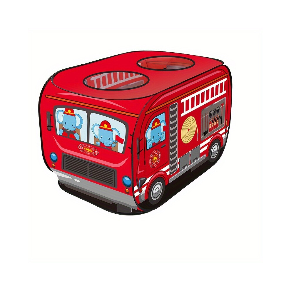 (Red Fire Truck Tent) Red Fire Truck Children's Tent - Indoor/Outdoor Game House-image-OPC-PDR6Z2Y-NEW