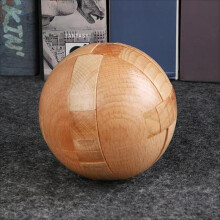 (Wood Color) Wooden Puzzle, Magic Ball Brain Teaser Toy, Intelligence Game