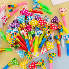 (Random Color, 40pcs) 40pcs, Cartoon Party Blowers Plastic Noisemakers, Festive Blowouts Whistles