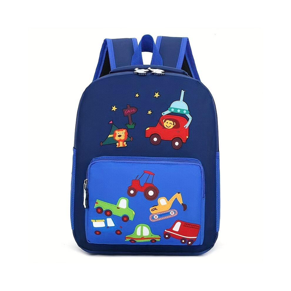 (Dark Blue) 1pc Children's Backpack, Primary Nylon School Children's Backpacks-image-OPC-PDR6ZDW-NEW