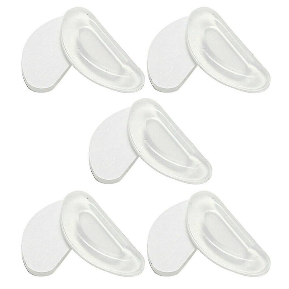 5 Pairs Adhesive Anti-slip Silicone Nose Pad For Eyeglass Spectacle Glasses