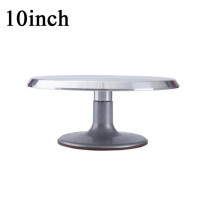 (10inch) 8-12inch Aluminum Alloy Turntable Decorating Scraper Set Rotating Cake Table Maker Tool
