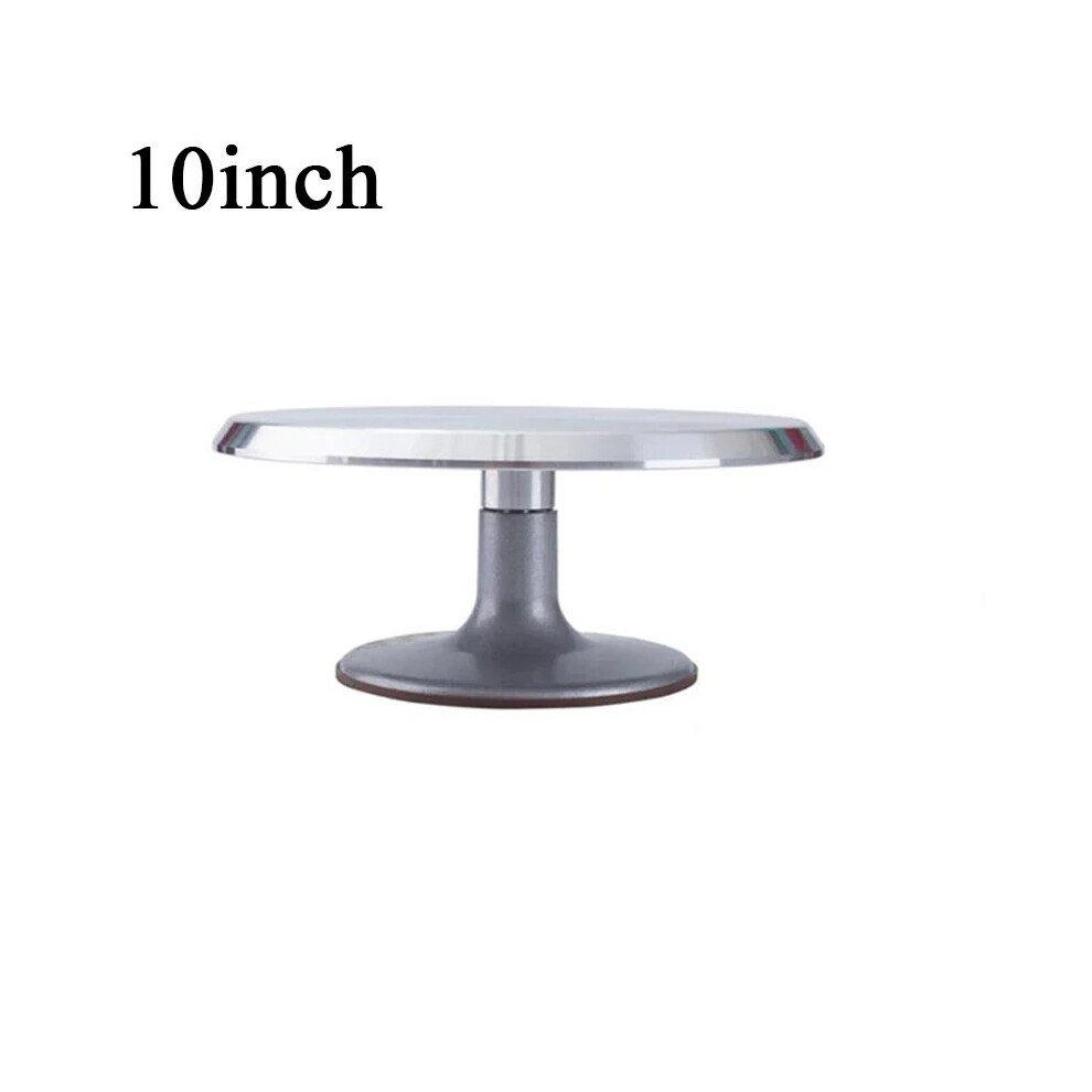 (10inch) 8-12inch Aluminum Alloy Turntable Decorating Scraper Set Rotating Cake Table Maker Tool