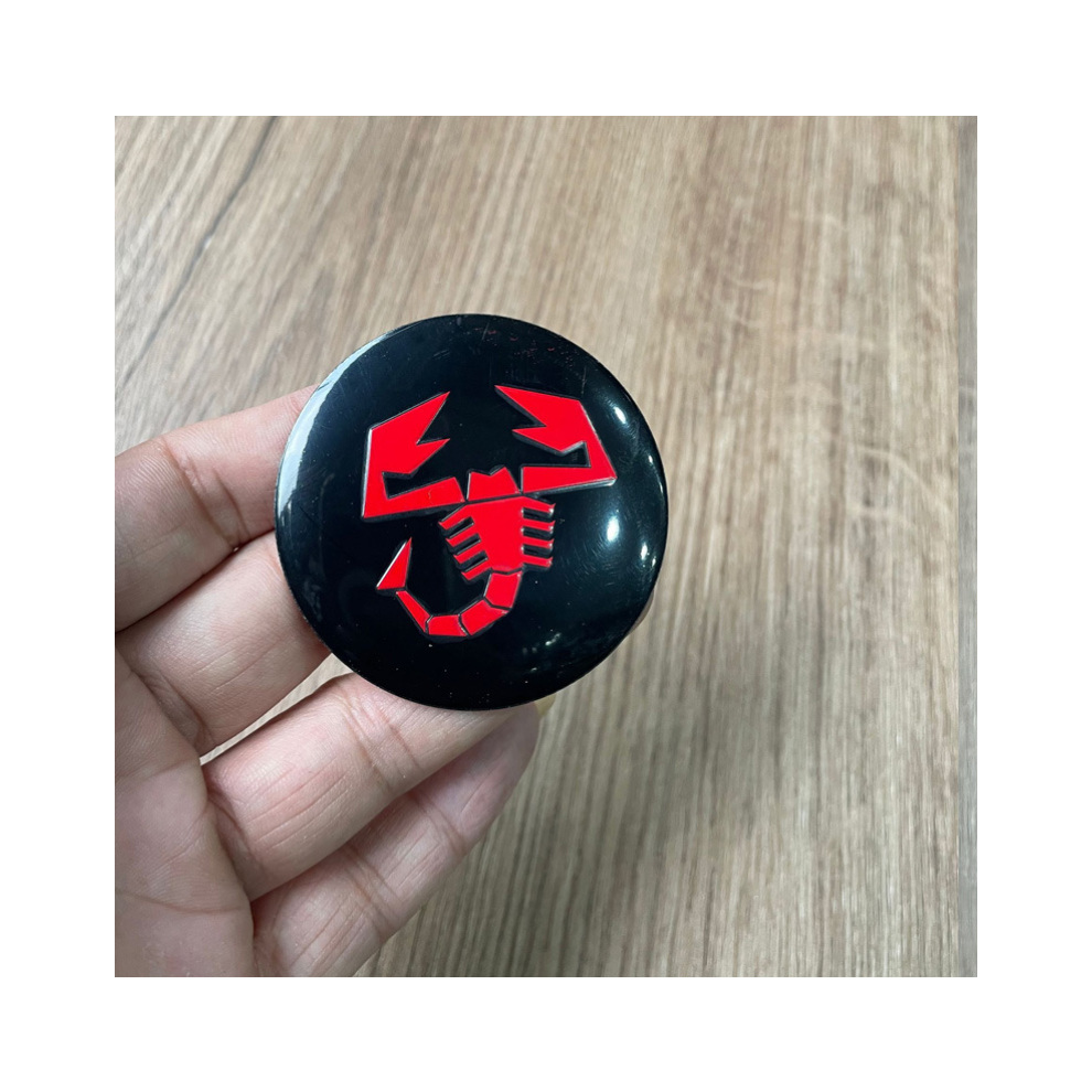 (Scorpion (Black Red)) 4Pcs wheel center hub caps cover decal stickers 56mm For Flat-image-OPC-PDR7FN9-NEW