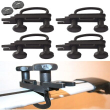 New 4 Pcs Roof Box Mounting U Bracket Car Van Mounting Fitting Kit, Universal Roof Box U-bolts S With 8 Heavy Duty Lock Nuts, Roof Box Bracket Instal