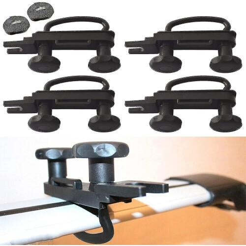 New 4 Pcs Roof Box Mounting U Bracket Car Van Mounting Fitting Kit, Universal Roof Box U-bolts  S With 8 Heavy Duty Lock Nuts, Roof Box Bracket Instal
