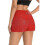 (Red, S) Women's Sequin Shorts Elastic Sparkly Shorts 3