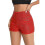 (Red, S) Women's Sequin Shorts Elastic Sparkly Shorts 1