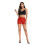 (Red, S) Women's Sequin Shorts Elastic Sparkly Shorts 6