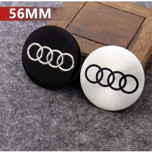 (AUDI Black 56MM) 4Pcs wheel center hub caps cover decal stickers For AUDI