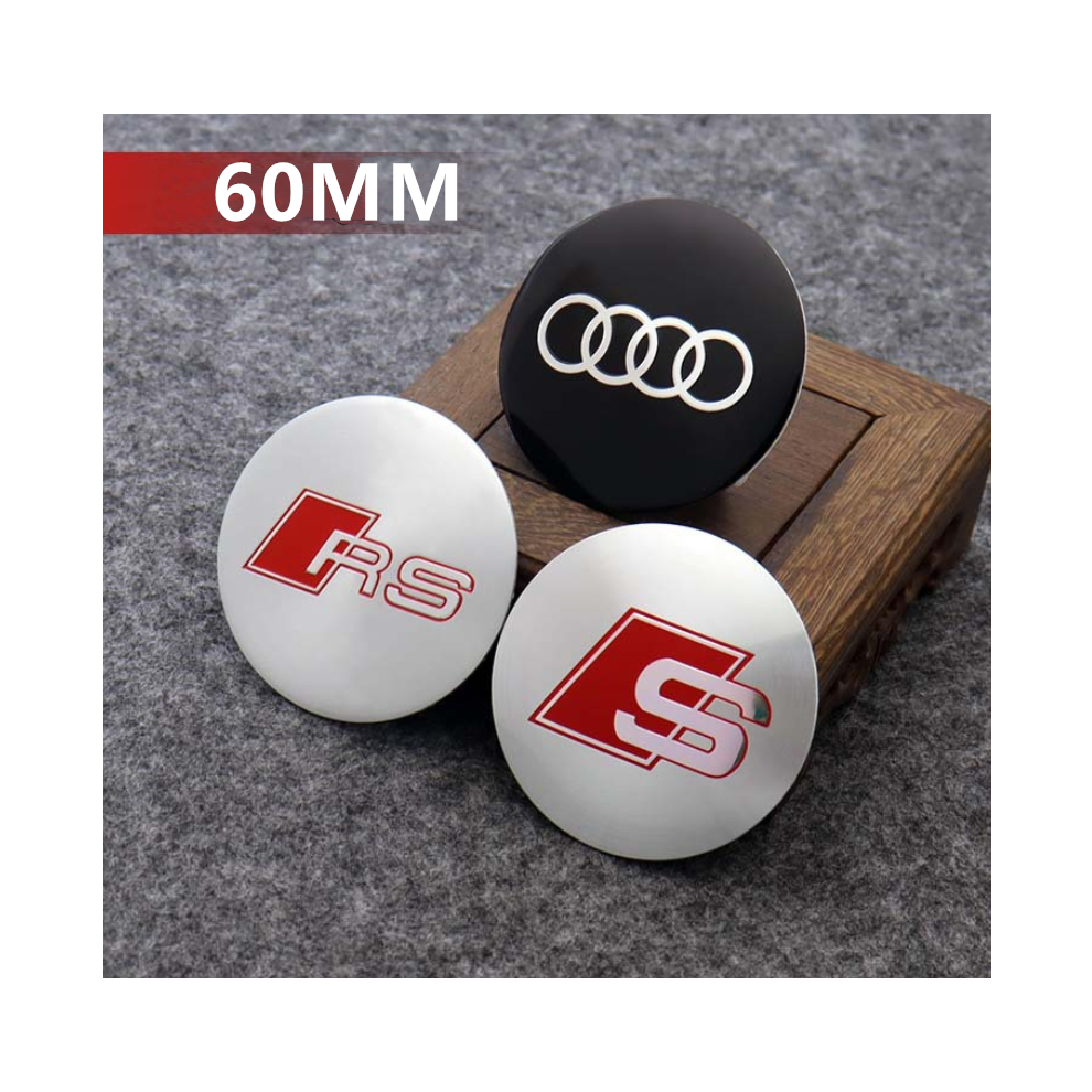 (Rs-60Mm) 4Pcs Wheel Center Hub Caps Cover Decal Stickers For Audi 8381923456153