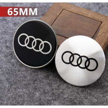 (AUDI Black 65MM) 4Pcs wheel center hub caps cover decal stickers For AUDI