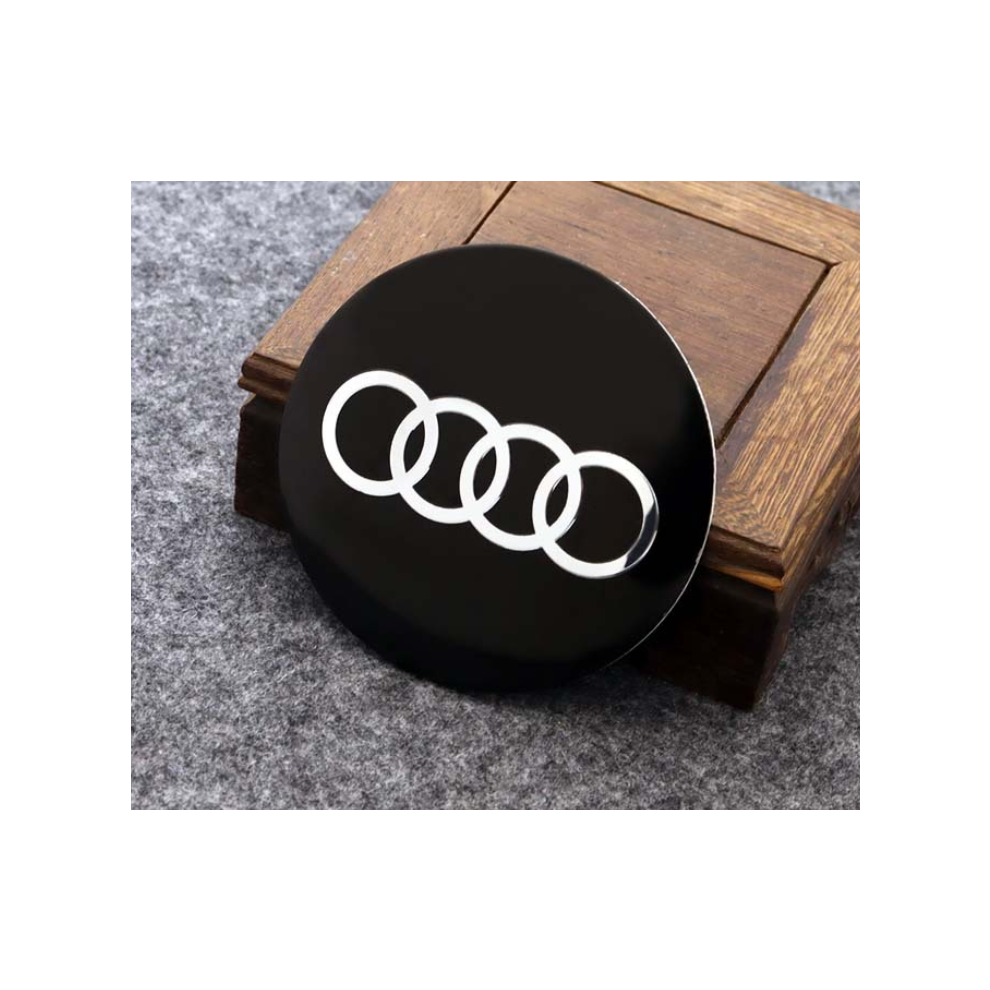 (AUDI Black 45MM) 4Pcs wheel center hub caps cover decal stickers For AUDI