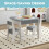 Casart Kid's Table & Chairs Set with Double-sized Tabletop & Hidden Storage Space 5