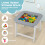 Casart Kid's Table & Chairs Set with Double-sized Tabletop & Hidden Storage Space 7