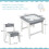 Casart Kid's Table & Chairs Set with Double-sized Tabletop & Hidden Storage Space 2