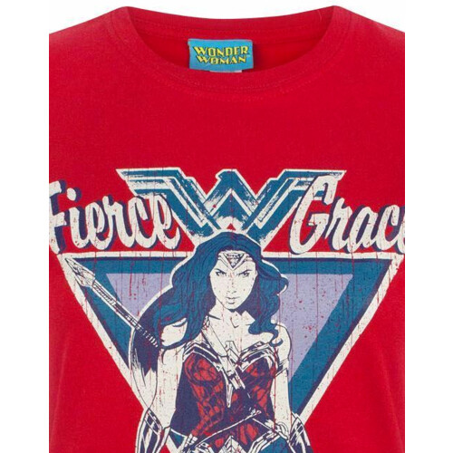 DC Comics (Small) DC Comics Short Sleeved T-Shirt (Womens Red) 1