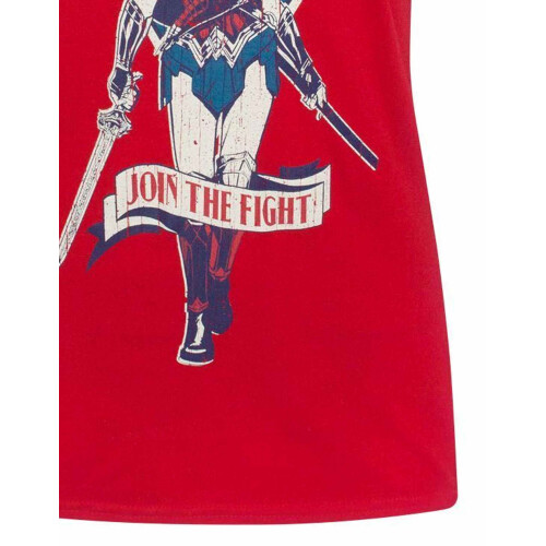 DC Comics (X-Large) DC Comics Short Sleeved T-Shirt (Womens Red) 1