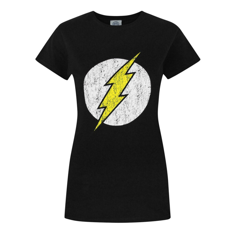 (Large) DC Comics Short Sleeved T-Shirt (Womens Black)