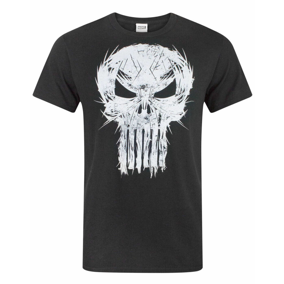 (Medium) Marvel Short Sleeved T-Shirt (Mens Black)