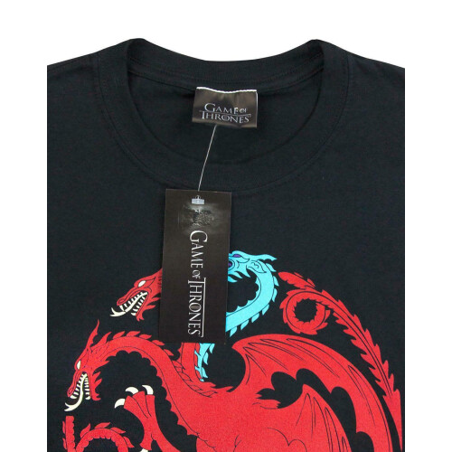 Game of Thrones (Medium) Game of Thrones Short Sleeved T-Shirt (Mens Black) 1