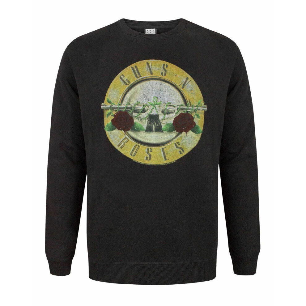 (Large) Amplified Clothing Sweatshirt (Mens Black) 