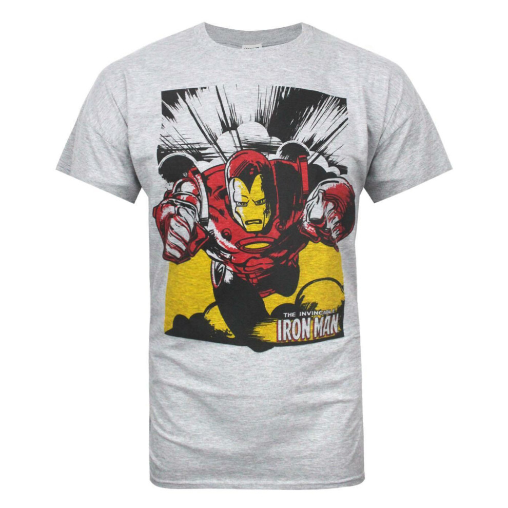 (XX-Large) Marvel Short Sleeved T-Shirt (Mens Grey)