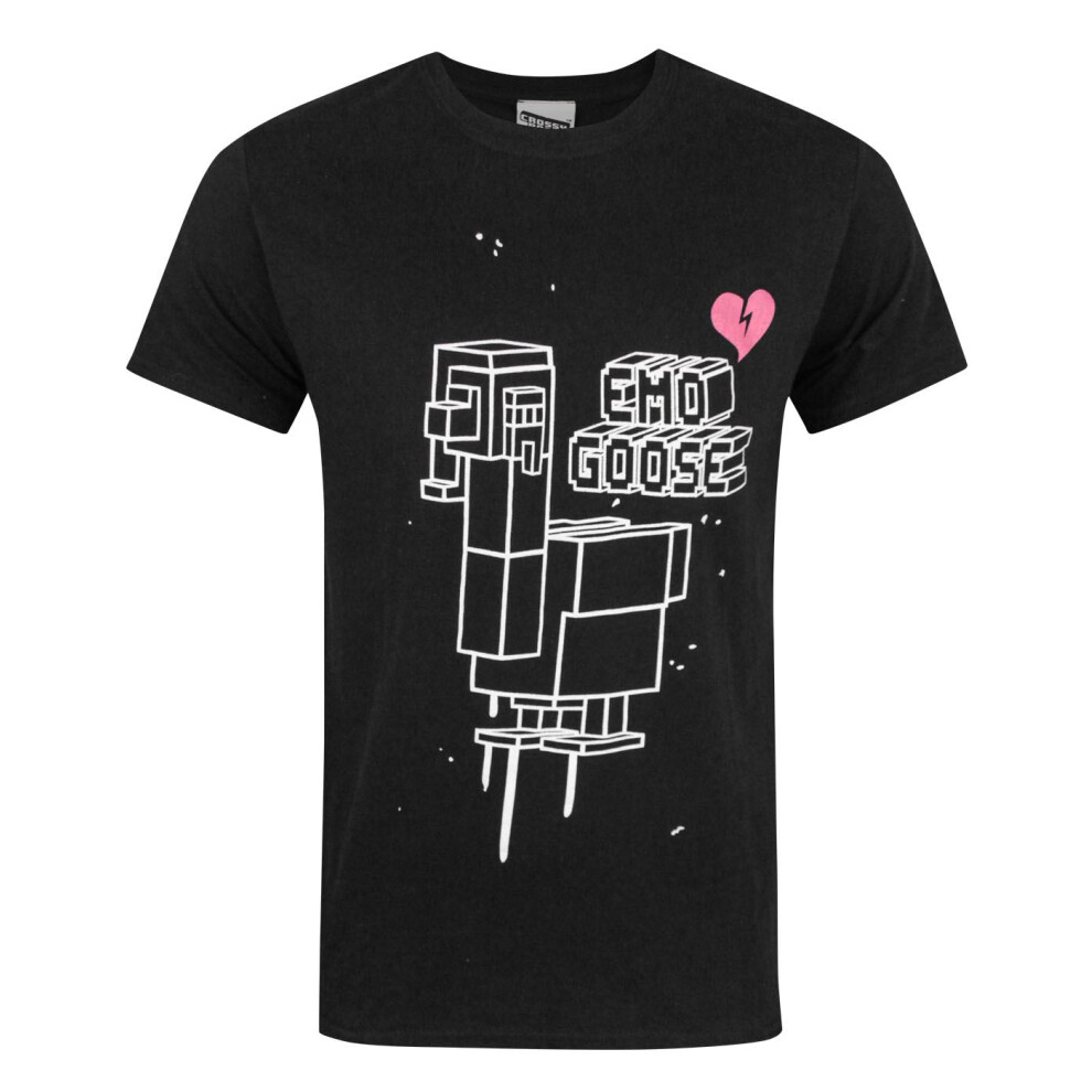 Crossy Road Men's Black (Large) Short Sleeved T-Shirt ( )