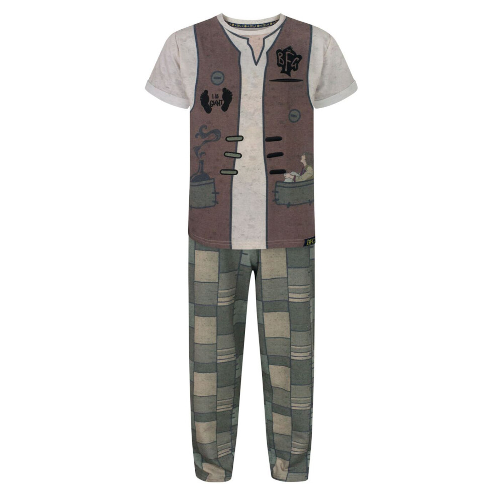 (9-10 Years) Disney Short Sleeve Long Leg Pyjama Set (Boys Brown)