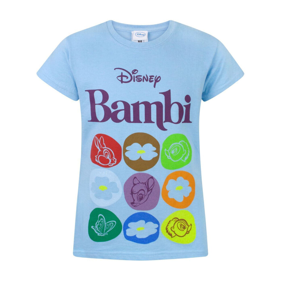 (12-13 Years) Disney Short Sleeved T-Shirt (Girls Blue)