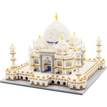 Taj Mahal 4000-Piece Micro Mini Building Blocks Architecture Model - Dome, Arches & Pillars for 3D Display