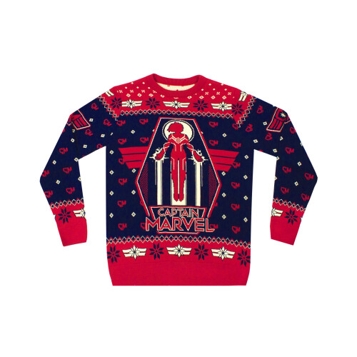 Marvel (X-Large) Marvel Christmas Jumper (Womens Black) 1