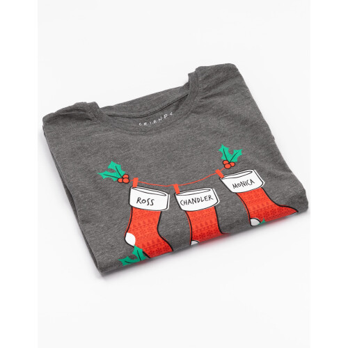 Friends (Medium) Friends Short Sleeved T-Shirt (Womens Grey) 2