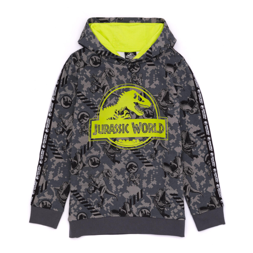 (11-12 Years) Jurassic World Hoodie (Unisex Kids Grey)