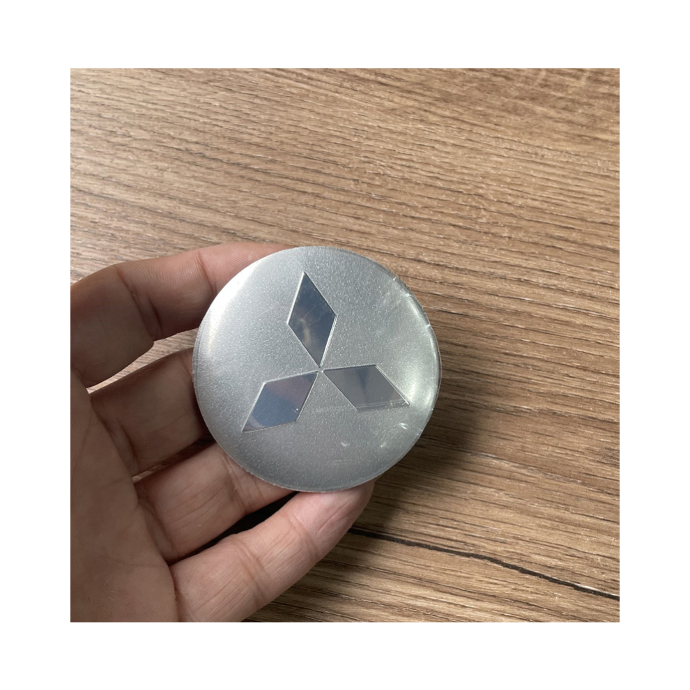 (Silver) 4Pcs Wheel Center Hub Caps Cover Decal Stickers 56Mm For Mitsubishi Silver 8381923456245