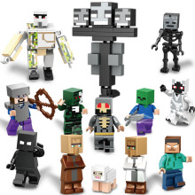 13 pièces Minecraft My World Series minifigurines et blocs de construction - jouet compatible LEGO