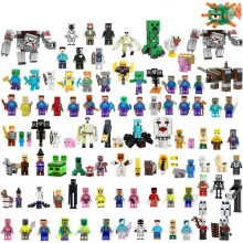 Minifigures Minecraft Blocs de Construction - Jouets pour Enfants - Ensemble de 104 pièces Compatible avec Lego