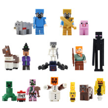 Figurines Minecraft Minifigures My World, Personnages de dessin animé pour enfants, Ensemble de 16 pièces Compatible Lego