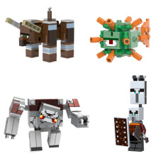 Minecraft Serie Mi Mundo: Personajes Minifiguras, Bloques de Construcción, 4 Piezas - Juego de Juguetes para Niños Compatible con LEGO