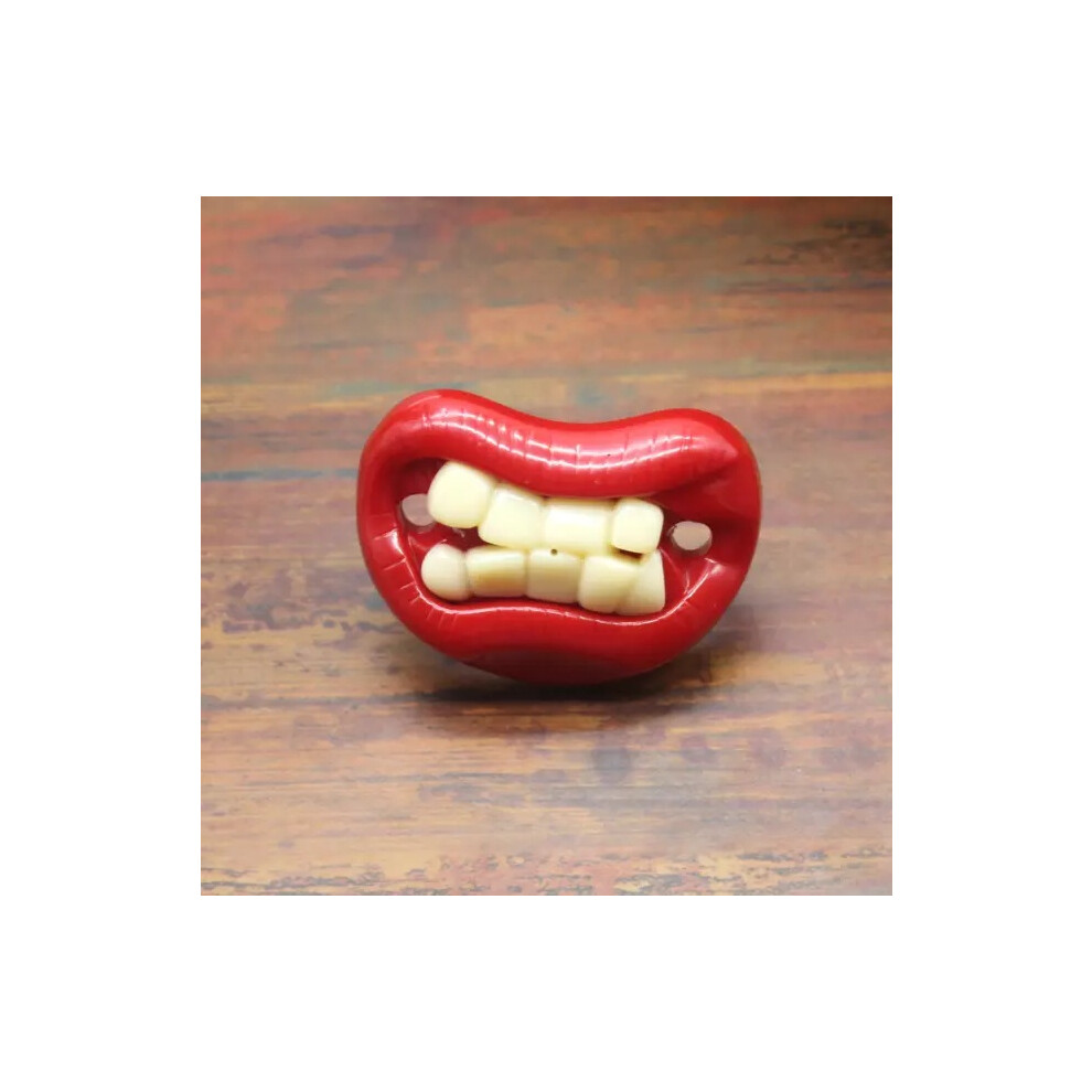 (4) Funny Dummy Dummies Novelty Teeth Pacifier For Baby Babies Closkye