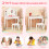 Casart Kids Vanity Table & Stool Set 2-in-1 w/ Glass Tri-Folding Mirror White 8