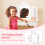 Casart Kids Vanity Table & Stool Set 2-in-1 w/ Glass Tri-Folding Mirror White 9