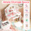 Casart Kids Vanity Table & Stool Set 2-in-1 w/ Glass Tri-Folding Mirror White 10