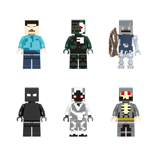 Minecraft Jouet de construction pour enfants — Mini jouets assemblés — Ensemble de 6 pièces — Compatible avec LEGO