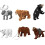 9pcs/set City Animals Building Blocks Zoon Figures Model Mammoth Sabertooth Educational Toys 3