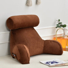 (coffee, 75x40x40cm) Ultra Soft Memory Foam Reading Pillow Office Sofa Bedside Back Cushion
