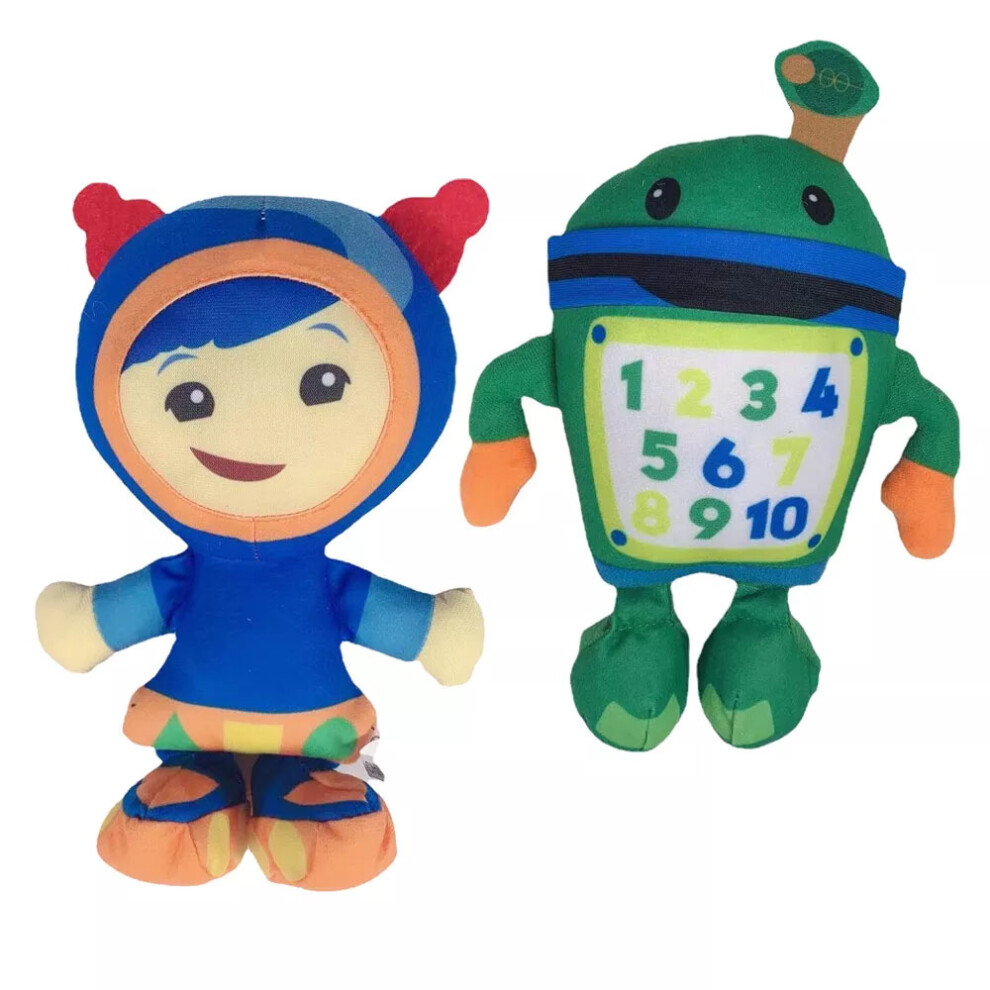 (Geo + Bot) 22cm/8inch Team Umizoomi Bot Milli Geo Plush Doll Stuffed Toy Kids Birthday Gift